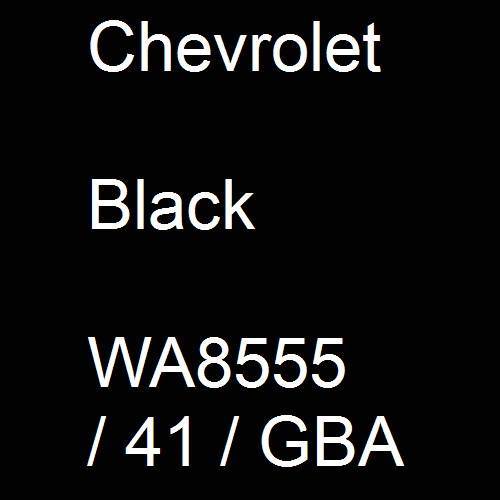 Chevrolet, Black, WA8555 / 41 / GBA.
